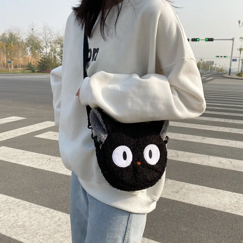 Дамска чанта в японски стил с шарките на Kawai; Мультяшная плюшен чанта на рамото за жени; Нова чанта през рамо; Малка чанта за телефон; Bolsa Feminina Изображение 2
