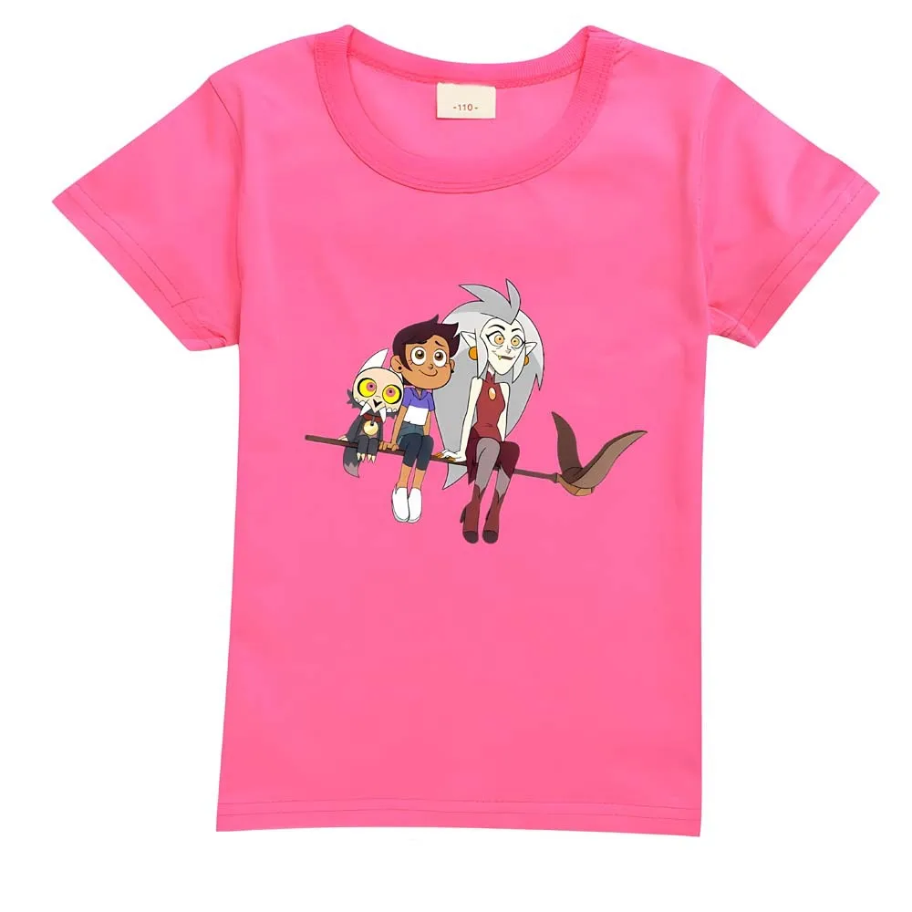 Детска тениска с изображение на Совиного къща, Кавайная тениска с Герои от Аниме, Ежедневни облекла, Тениски За малки Момичета и Момчета, Модни блузи с къс ръкав Изображение 2