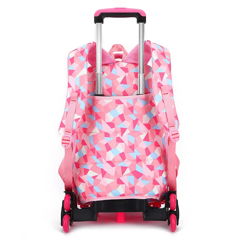 детски пътнически багаж, чанта за количка, училищна чанта за количка, раница на колела, ученически раници-количка за момичета, чанта за количка за момичета, чанта Изображение 2