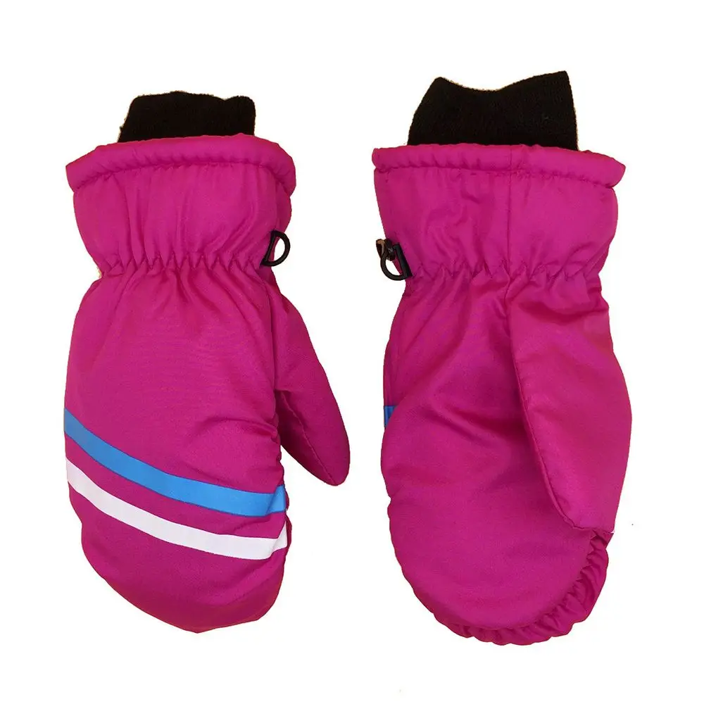 Деца 6-12 години, топли зимни ръкавици за каране на ски за момичета и момчета, Сноуборд, Сгъстено топли ветроупорен ръкавици с дълги ръкави Изображение 2