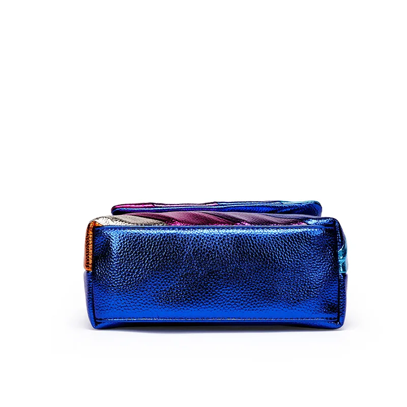 Европейската и американската ежедневни модни Старата верига с дъгова контрастиращи отстрочкой, женствена чанта през рамо, чанта през рамо Изображение 2