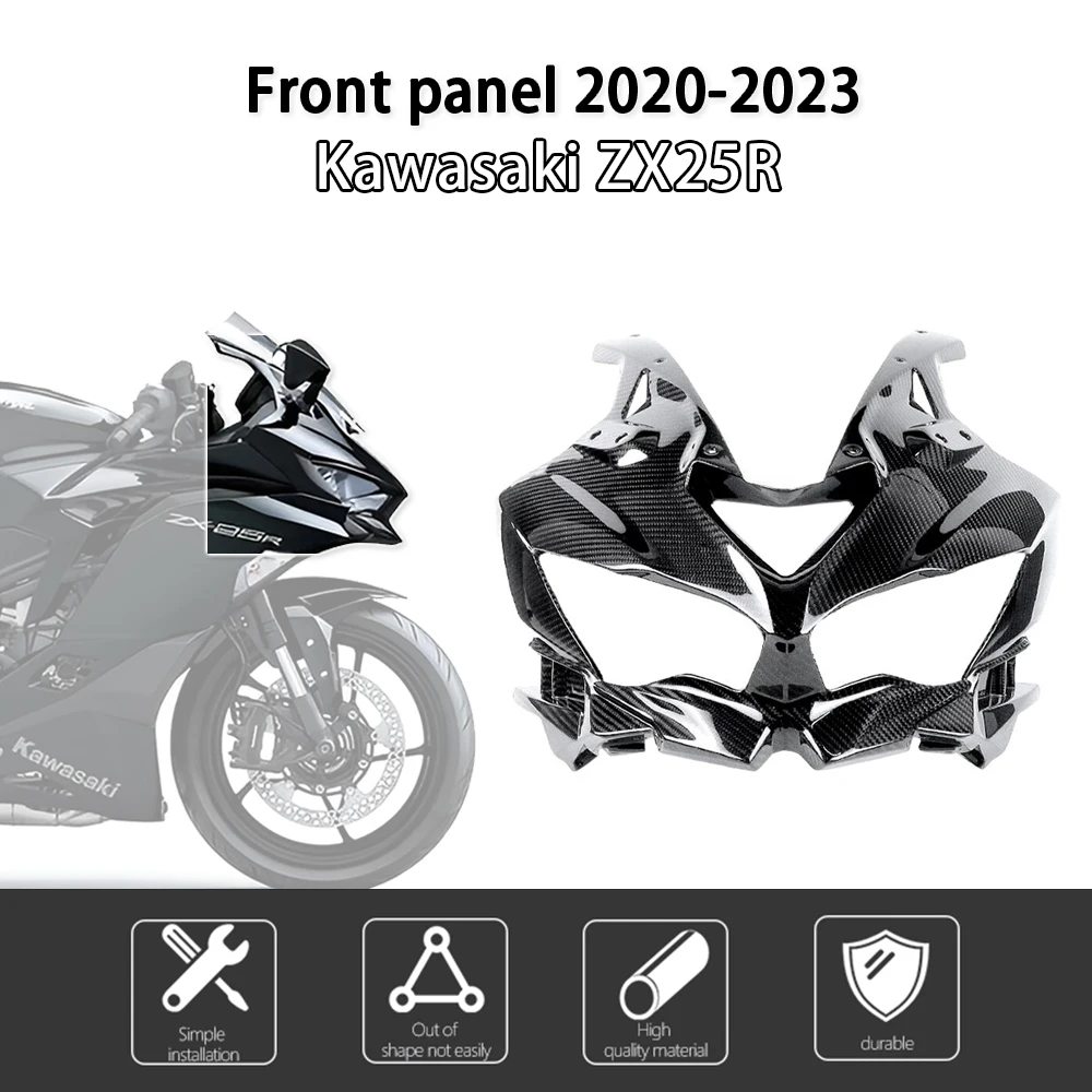 За Kawasaki ZX25R ZX 25R 2020 - 2023 100% Инсталиране на фарове от Въглеродни влакна, Дефлектор на Предния Капак, Аксесоари за мотоциклети Изображение 2