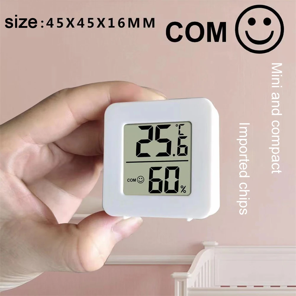 Интелигентен електронен мини-термометър за тяло, сензор за влажност на въздуха, уютна спалня Изображение 2
