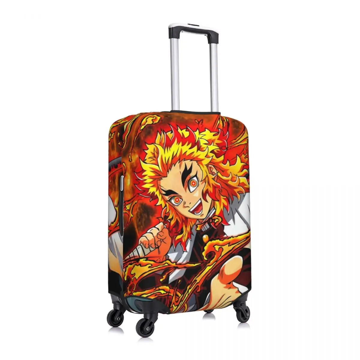Калъф за куфара от аниме Demon Slayer The Flame Hashira Бизнес-Почивка Практични Аксесоари за багаж Защита Изображение 2