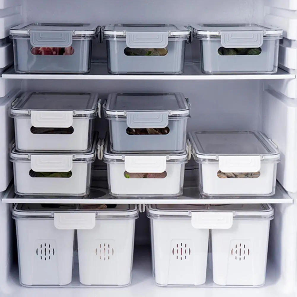 Компактен контейнер за съхранение в хладилник, предназначени за запазване на свежестта на морски дарове, Кутия за съхранение в хладилник Изображение 2
