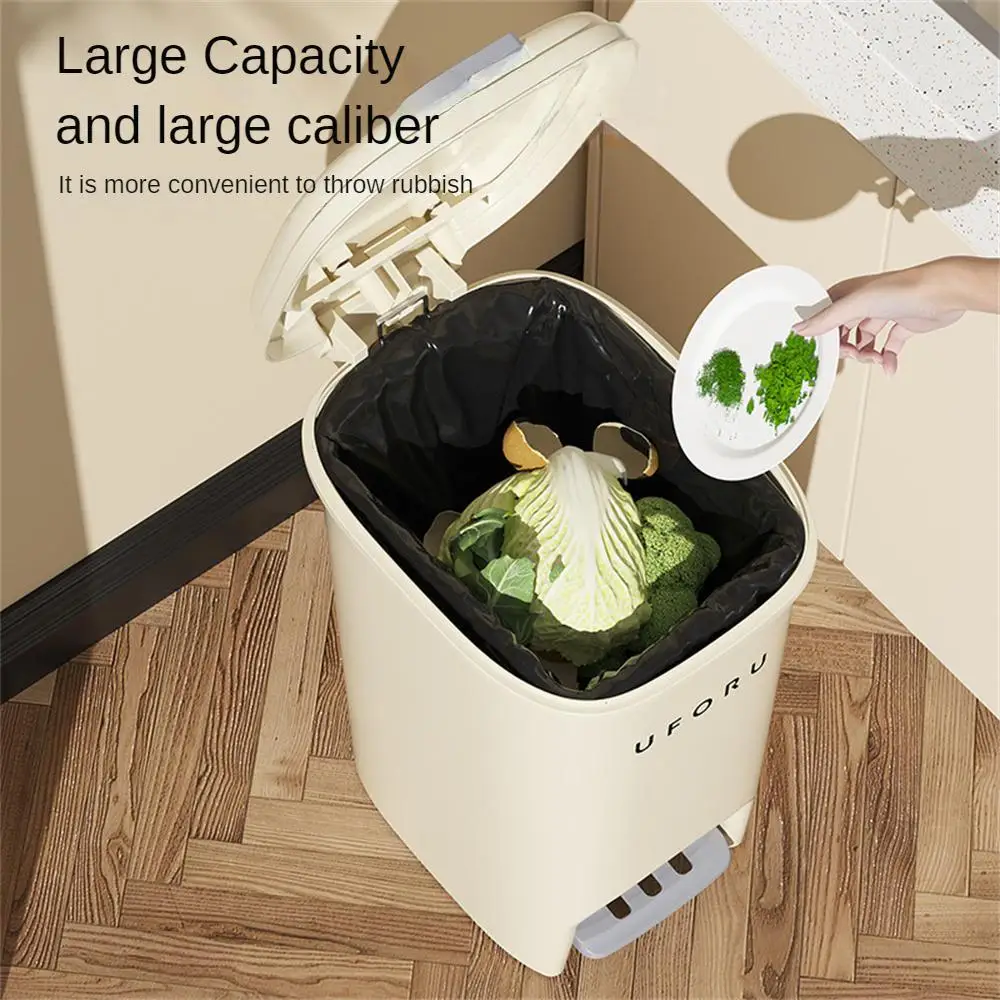 Кофа за боклук с Голям Капацитет Всекидневна Защита на околната среда вземе подножието на Педала на Педала на Кошчето за боклук Високо Оценени от Кухня Незаменим Изображение 2