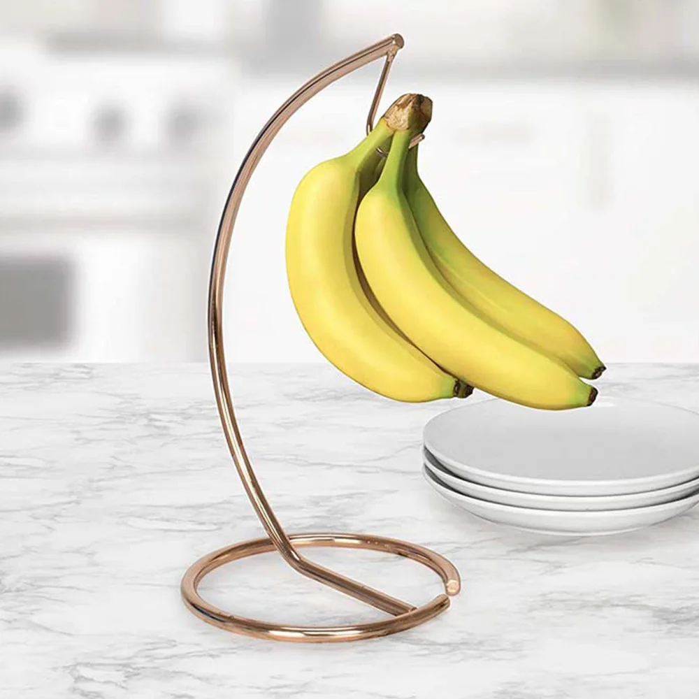 Кука за плодов чинии, Желязна кошница за съхранение на плодове, лесен модерен банан за хол Изображение 2