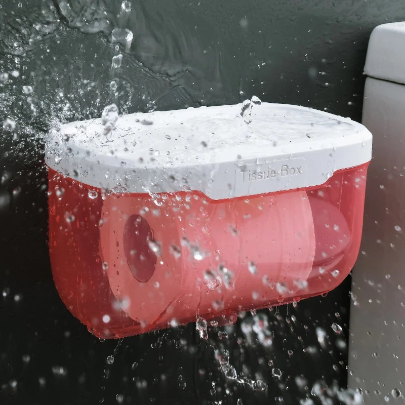 Кутия за тоалетни непромокаеми салфетки, креативната кутия за съхранение на салфетки, безплатна стойка за съхранение в тоалетната, интернет-червена версия Изображение 2
