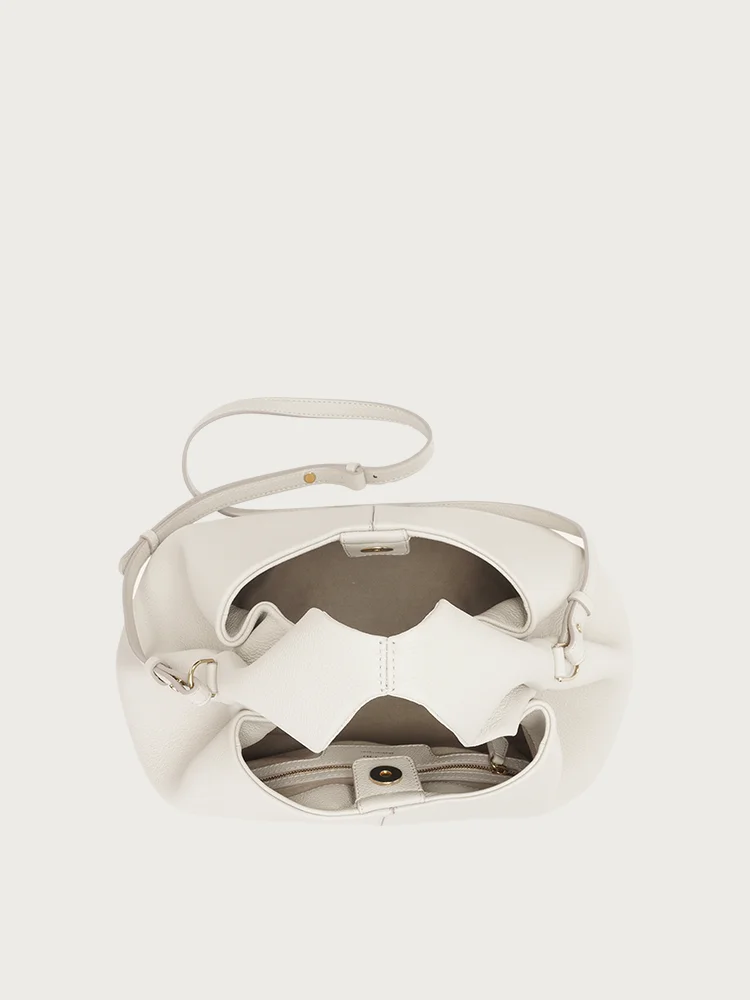 Луксозна Дизайнерска Нова Дамска чанта Cloud Чанта от естествена кожа, Преносим дамска чанта-месинджър чанта за равиоли Изображение 2