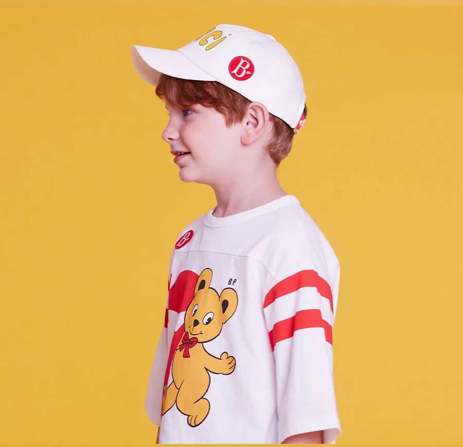 Магазин Bebe (В наличност) 베베베베 пролетно детска бежовата тениска с кръгло деколте и 8-точков ръкав 2022 г. Изображение 2