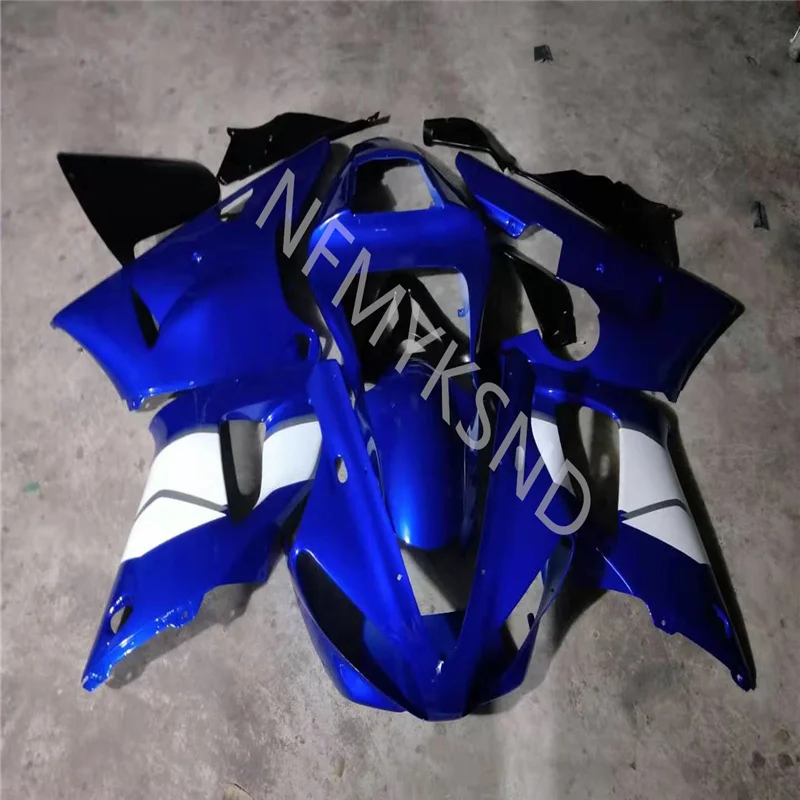 Нов комплект обтекател на купето YAMAHA за леене под налягане YZFR1 2000-2001 YZFR1 00 01 синьо черно-бял комплект мотоциклетни обтекателей Изображение 2