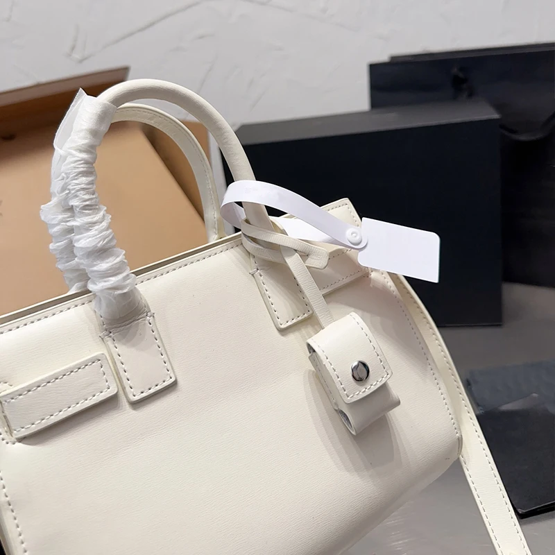 Нова дамска чанта за крайградски пътувания, луксозна кожена чанта-тоут, стилна елегантна чанта на рамото 22x16 см Изображение 2