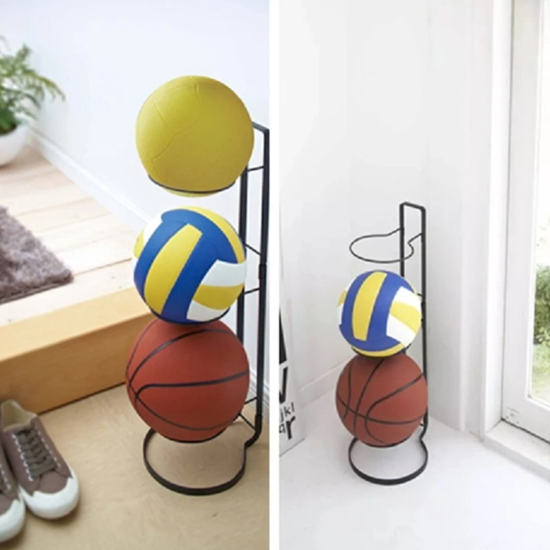 Новият дисплей на Футболна топка Стойка за съхранение на топки Волейбольный Произведено Органайзер Футболен спортен притежателя Баскетбол Изображение 2