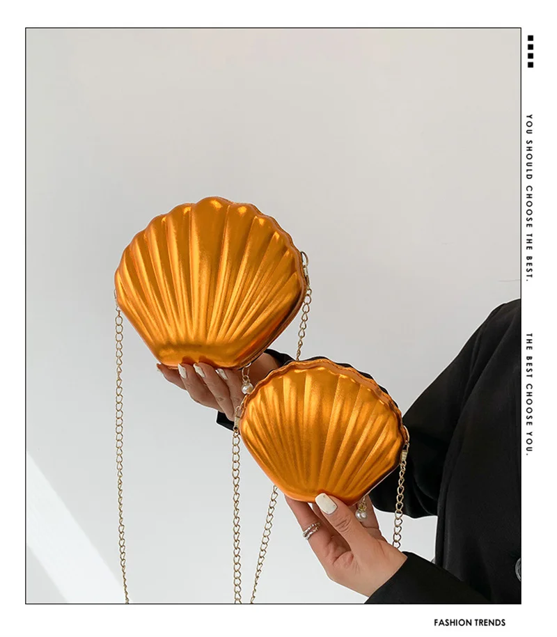 Популярната чанта-черупки 2023, нова корейската мода, лесна чанта на верига, многоцветен креативна чанта през рамо, дамски чанти, тенденция Изображение 2