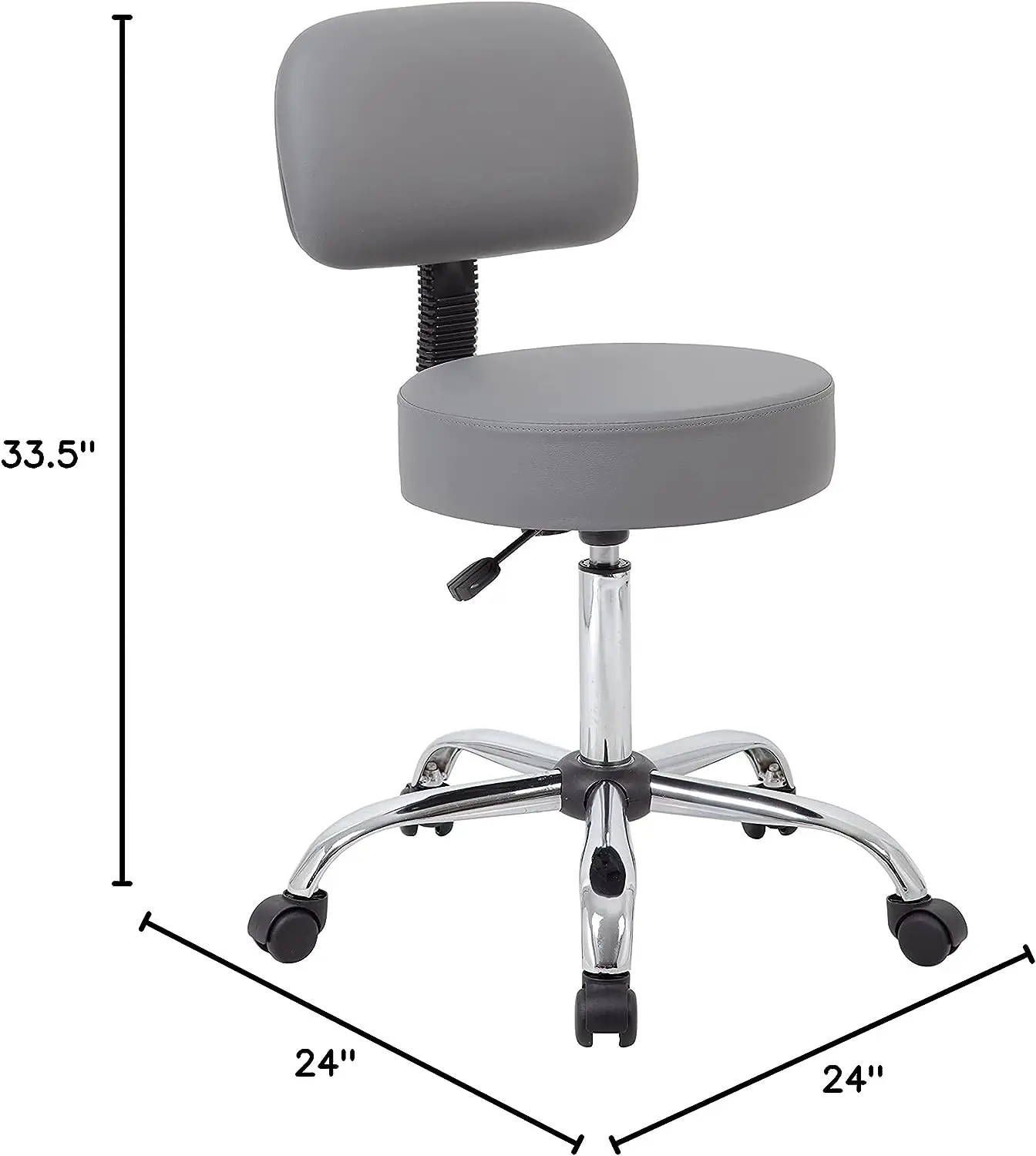 Професионален стол за рисуване Well Medical Spa с облегалка, сив Изображение 2