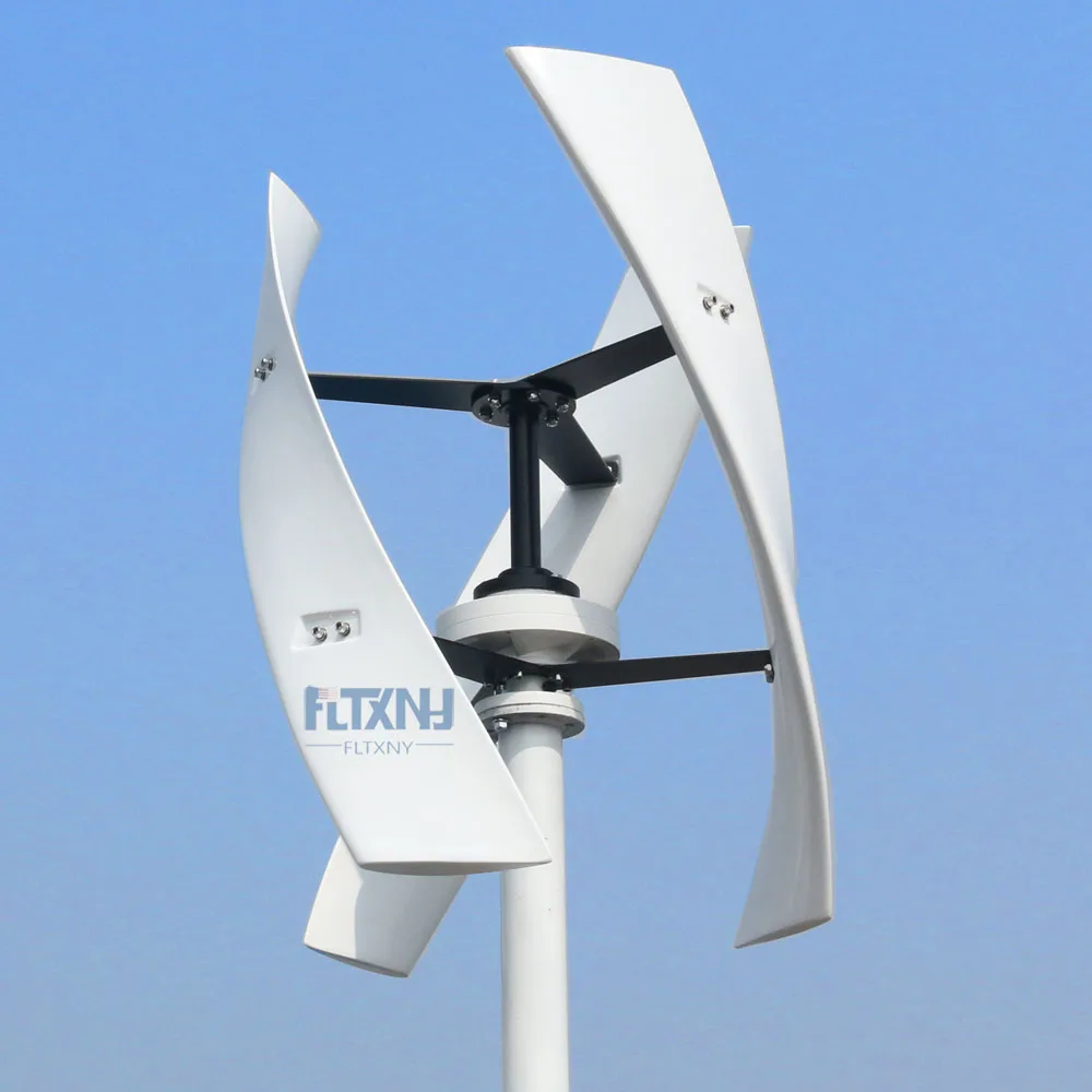 FLTXNY 8000 W Вятърна мелница с вертикална ос на Вятърна турбина Генератор 12V 24V 48V С хибриден контролер MPPT за домашна употреба Изображение 3
