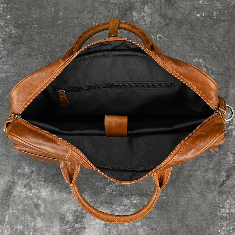 Newsbirds мъжки чанти от естествена кожа, бизнес чанти-месинджър чанта през рамо, на 15.6-инчовата чанта за лаптоп, компютърни чанти, мъжки чанти и калъфи за слой Изображение 3