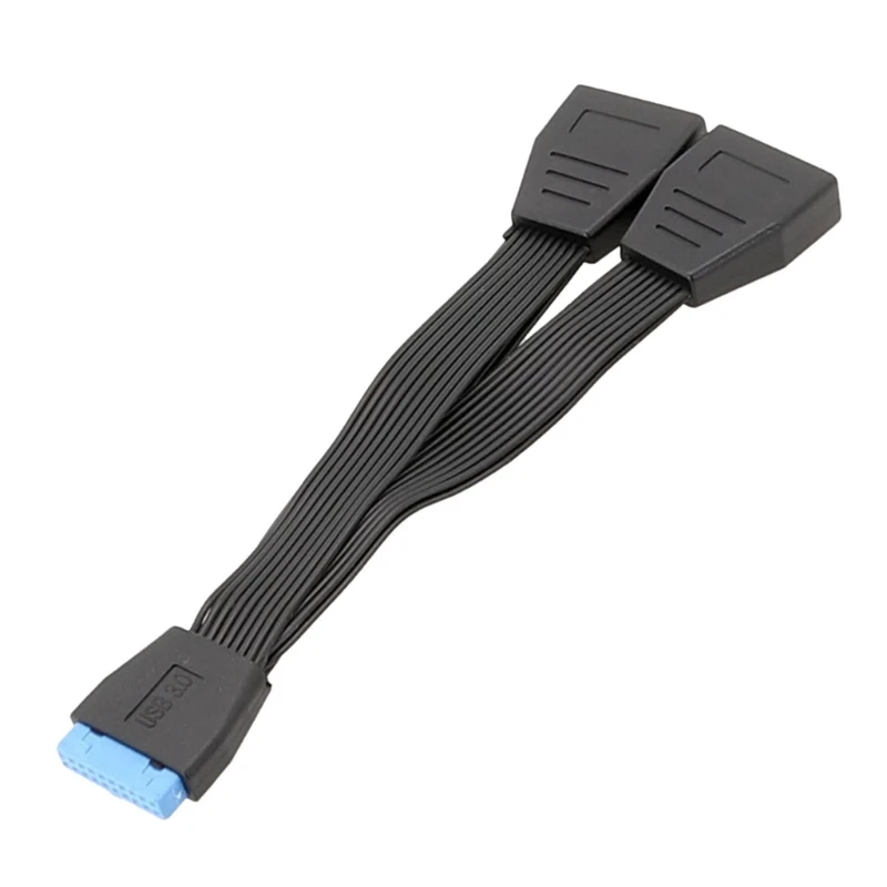 USB 19Pin/20Pin Сплитер Кабел за дънната платка и Кабел за разширяване на USB3.0 19Pin 1-2 Сплитер 15 см Директен доставка Изображение 3