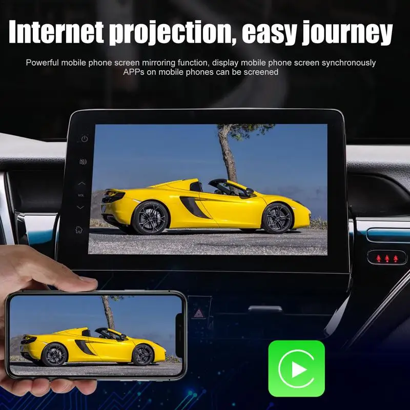 Безжична автомобилна игра ForApple Auto Car Play, портативен мултимедиен плеър, поддръжка на динамиката на Син Зъб, Огледална връзка, Airplay Изображение 3