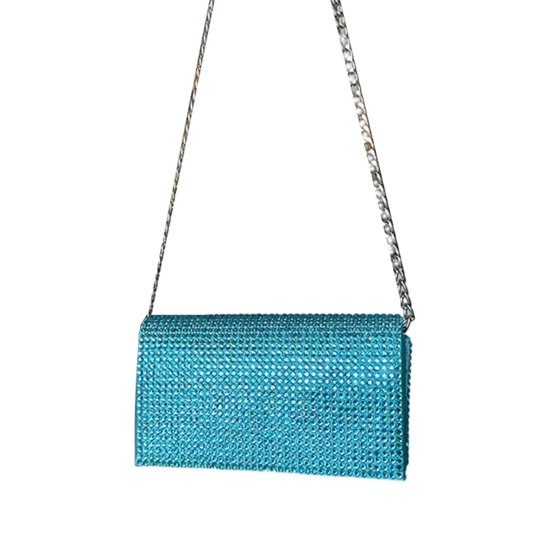 Блестяща Вечерна чанта за жени, Сватбен Клатч, чанта на верига, малка чанта за парти, чанта през рамо Изображение 3
