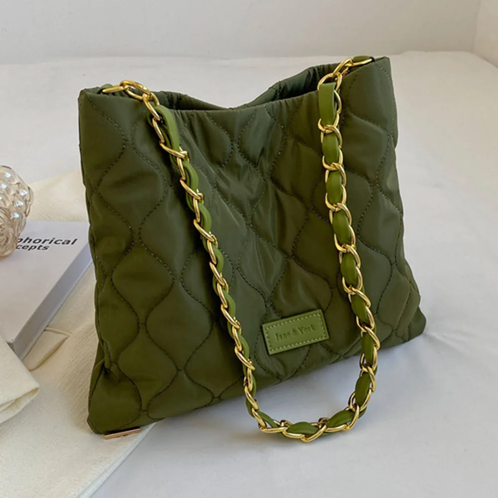 Брандираната мека чанта през рамо за жени, тенденция 2023, модерен, Луксозен дизайн, Верижка, Голяма светкавица, Тъканни ръчни чанти, чанти и портмонета Изображение 3