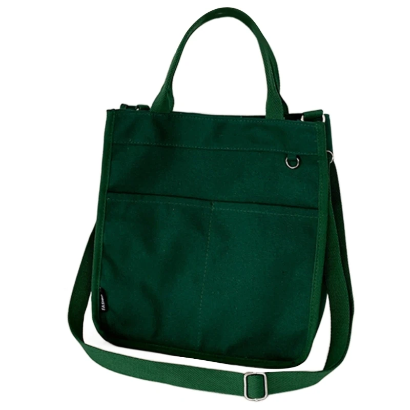 Голям и стилен холщовая чанта-тоут през рамо за пътуване и ежедневна употреба Изображение 3