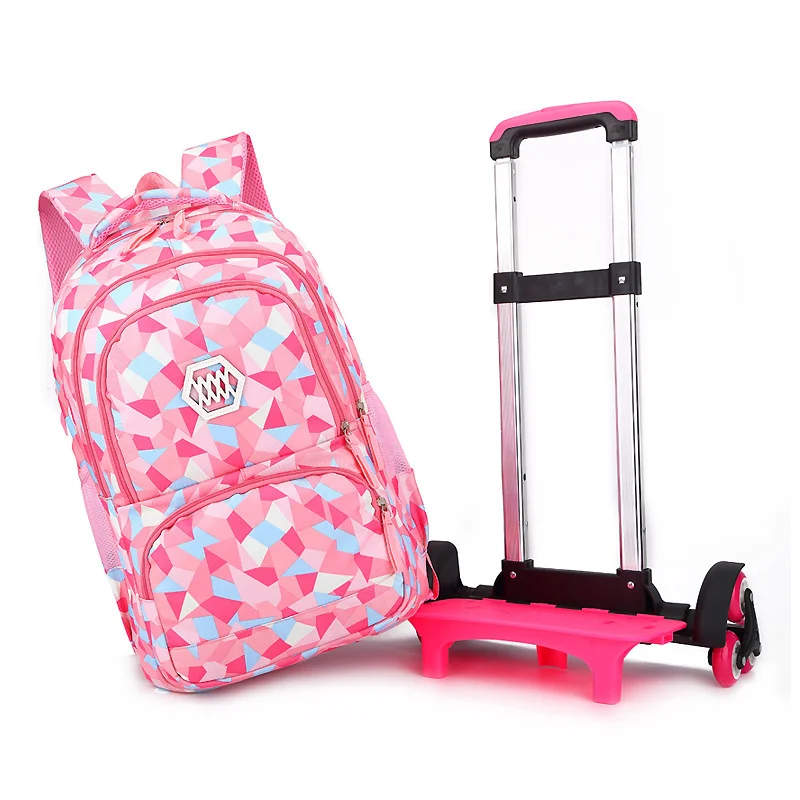 детски пътнически багаж, чанта за количка, училищна чанта за количка, раница на колела, ученически раници-количка за момичета, чанта за количка за момичета, чанта Изображение 3