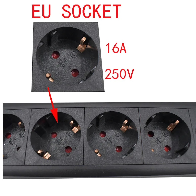 Звукова Шум филтър за променлив ток, климатик, пречистване на хранене с розетки на ЕС, Power лента 16A 4000 W (От 15 До 30 M) Изображение 3