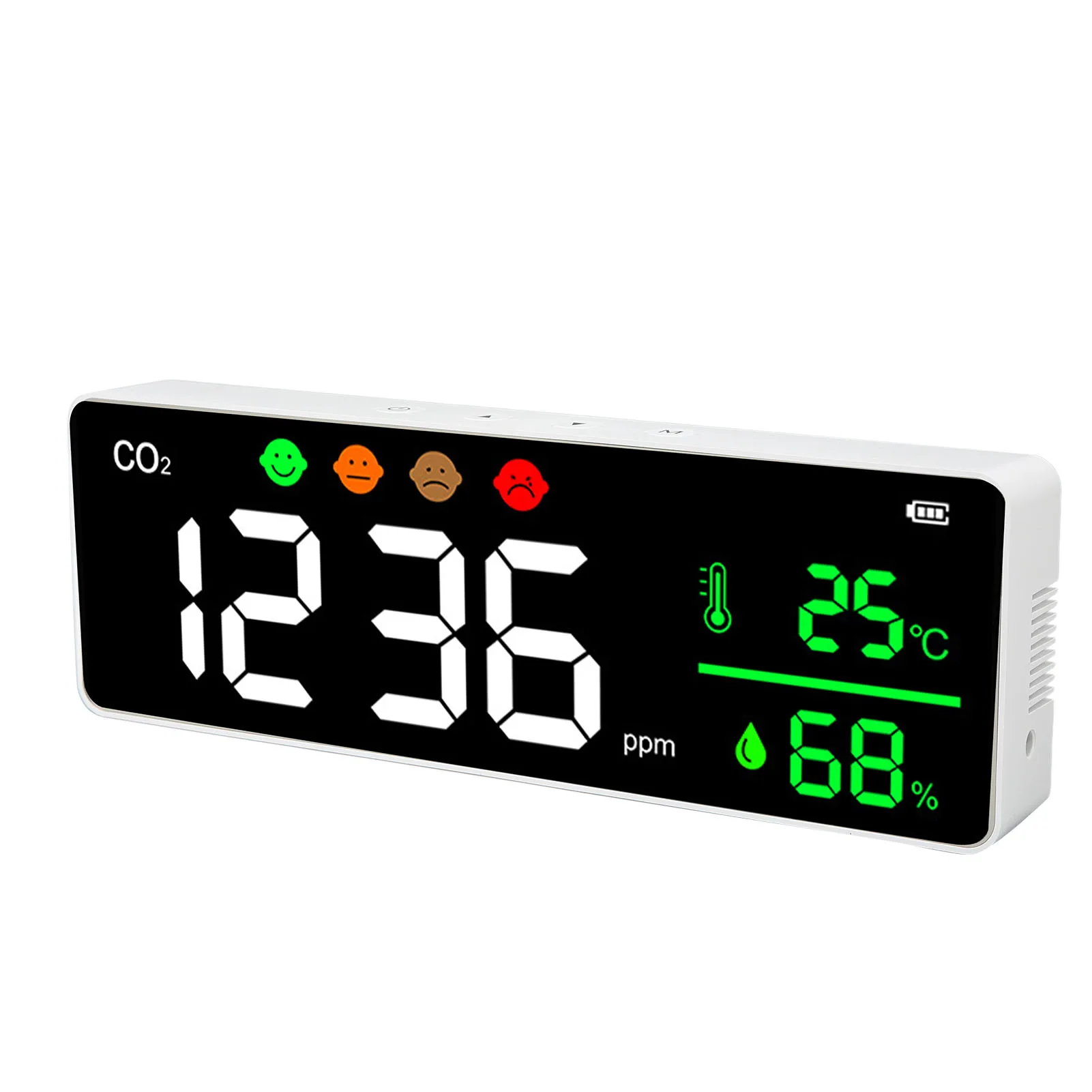  Качествен монитор, показател 4-степенна скоростна кутия, led екран, детектор на концентрация на CO2, Термометър, влагомер за използване на закрито Изображение 3