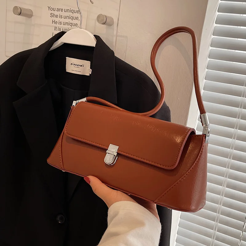 Луксозна Дизайнерска чанта за подмишниците, чанта през рамо от изкуствена кожа за жени, 2023, чанти-тоут, Летни Дамски Малки квадратни чанти Ins Изображение 3