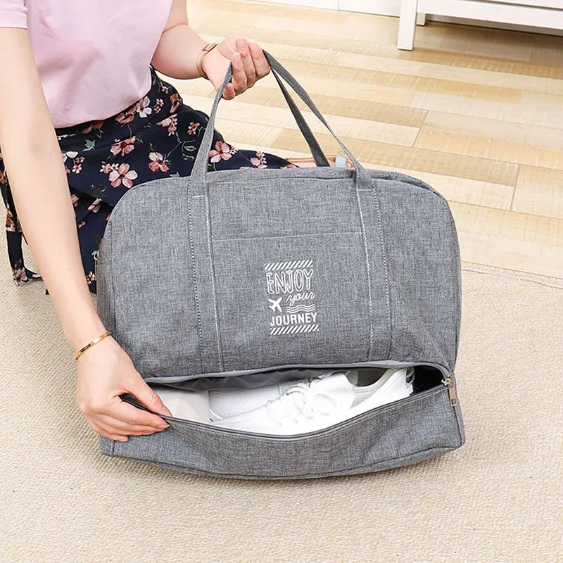 Модерна Сгъваема чанта Дамски Оксфорд Пътна чанта за почивните дни и вечер, Голям капацитет, ръчния багаж, чанта-тоут, аксесоари за чанти Изображение 3