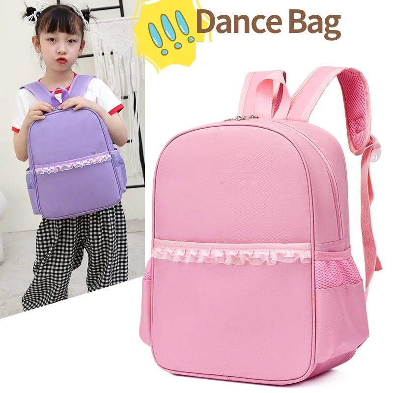 Персонални чанта за танци за момичета, Найлонова Раница с потребителски име, Розова Балетна чанта за съхранение за малко момиче, украса под формата на искри, детска, училищна чанта Изображение 3