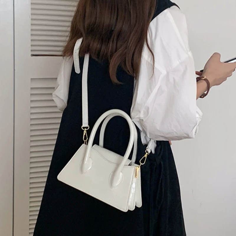 Просто модерна дамска чанта-месинджър, Малки квадратни клатчи, портмонета и чанти, обикновена дамска чанта през рамо за жени Изображение 3
