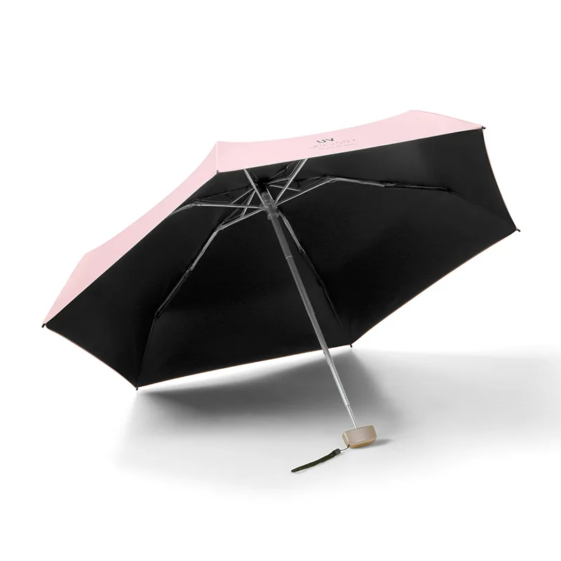 Слънцезащитен чадър, Много Мини-малко чадър, Винил Джобен чадър за защита от слънце и ултравиолетови лъчи Изображение 3