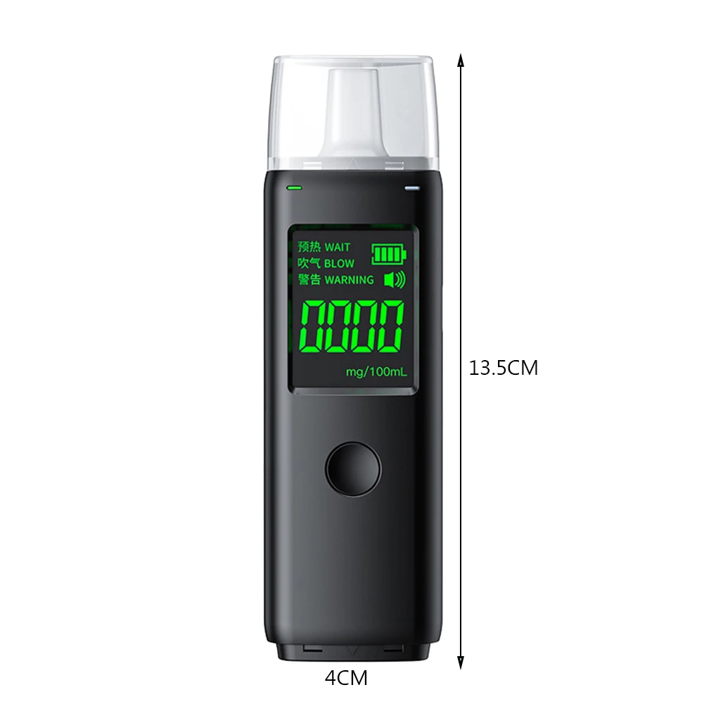 Тестер за алкохол Професионална точност Цифров преносим USB-тестер дъх Инструменти Изображение 3
