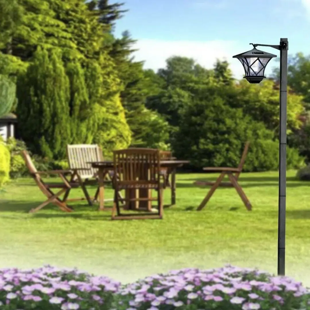 1,5 М led Традиционен градински стълб на фенер в слънчева батерия, декор за фенери Изображение 4