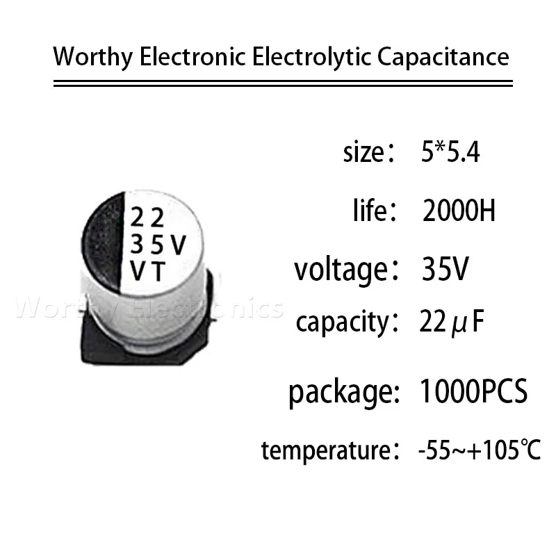 1000 бр./ЛОТ 22 icf 35 На 100 uf 10 В 10 icf 50 В 5 * 5.4 SMD електролитни кондензатори Изображение 4