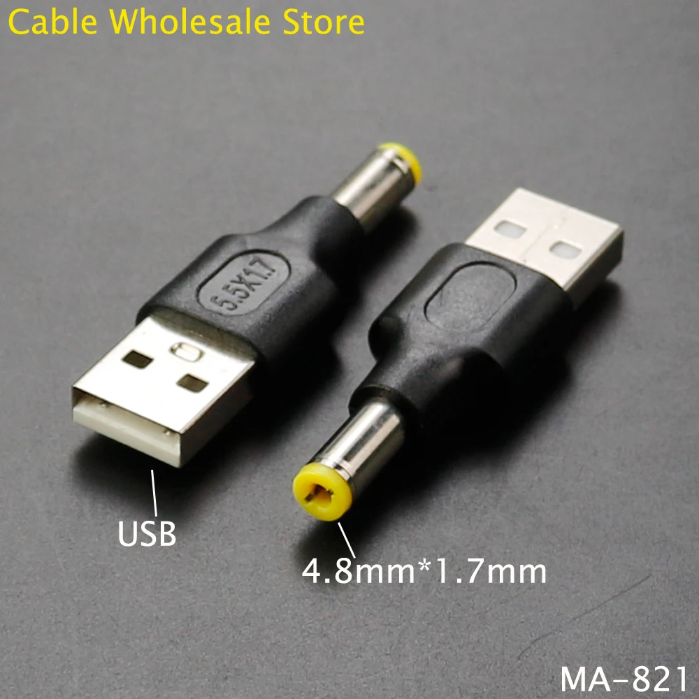 1бр USB 2.0 Съединители на Захранване Конвертор 5,5*2,5 мм 5,5x2,1mm 4,8x1,7 мм 4,0 *1,7 mm 5,5*1,7 mm 2,5*0,7 мм 3,0*1,1 мм Жак адаптер за постоянен ток Изображение 4