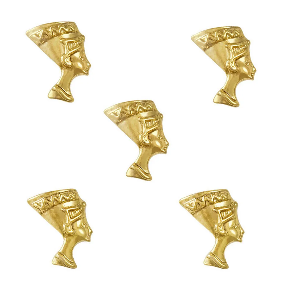 20pcs Златни Египетските Фараони 3D Метални Висулки За нокти Златни Бижута за дизайн на ноктите Красотата Бижута Маникюр Луксозни Окачване За нокти Аксесоар Изображение 4