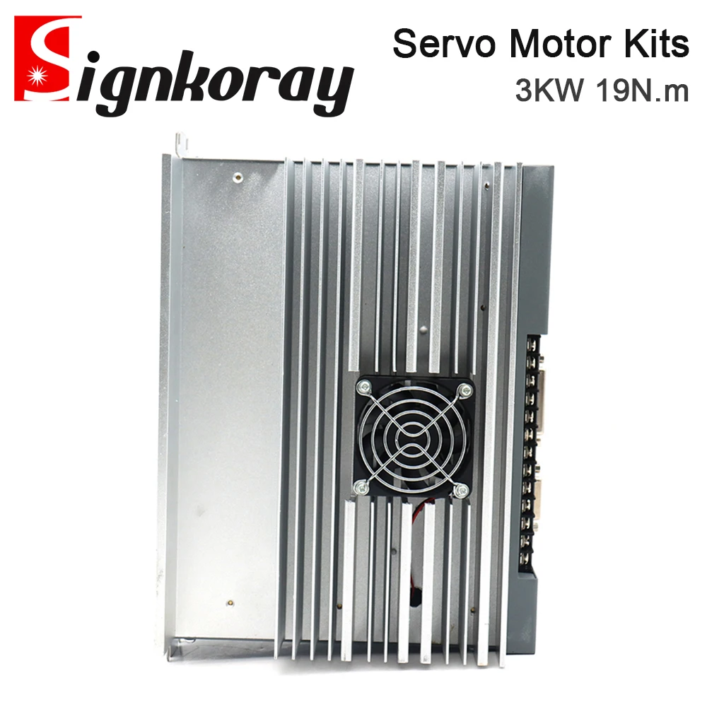 SignkoRay 3KW 19N.m Комплекти за Шофьори на ac серво мотор 1500 об./мин. на 220 В Двигател на променлив ток AASD-40A + 180ST-M19015 за смилане на струг с ЦПУ Изображение 4