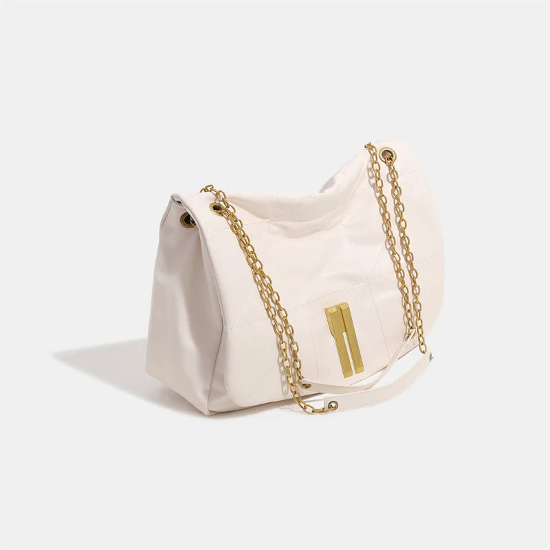 Дамска чанта с голям капацитет, Новата Модерна дамска чанта, Луксозна Дизайнерска чанта през рамо от изкуствена кожа, ежедневна чанта през рамо с веригата Изображение 4