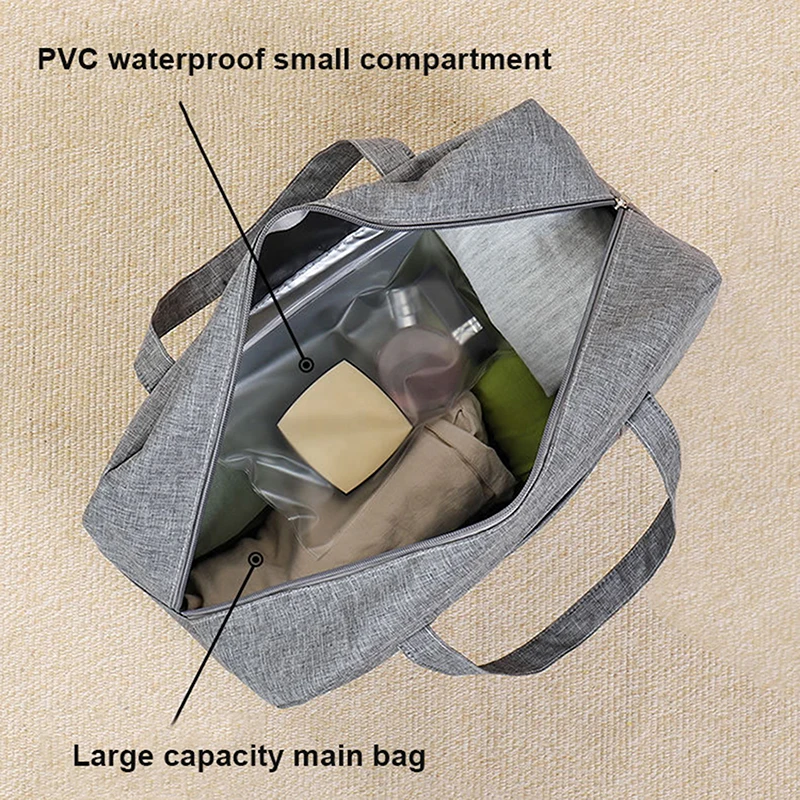 Модерна Сгъваема чанта Дамски Оксфорд Пътна чанта за почивните дни и вечер, Голям капацитет, ръчния багаж, чанта-тоут, аксесоари за чанти Изображение 4