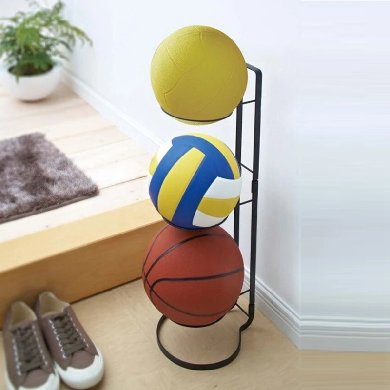 Новият дисплей на Футболна топка Стойка за съхранение на топки Волейбольный Произведено Органайзер Футболен спортен притежателя Баскетбол Изображение 4