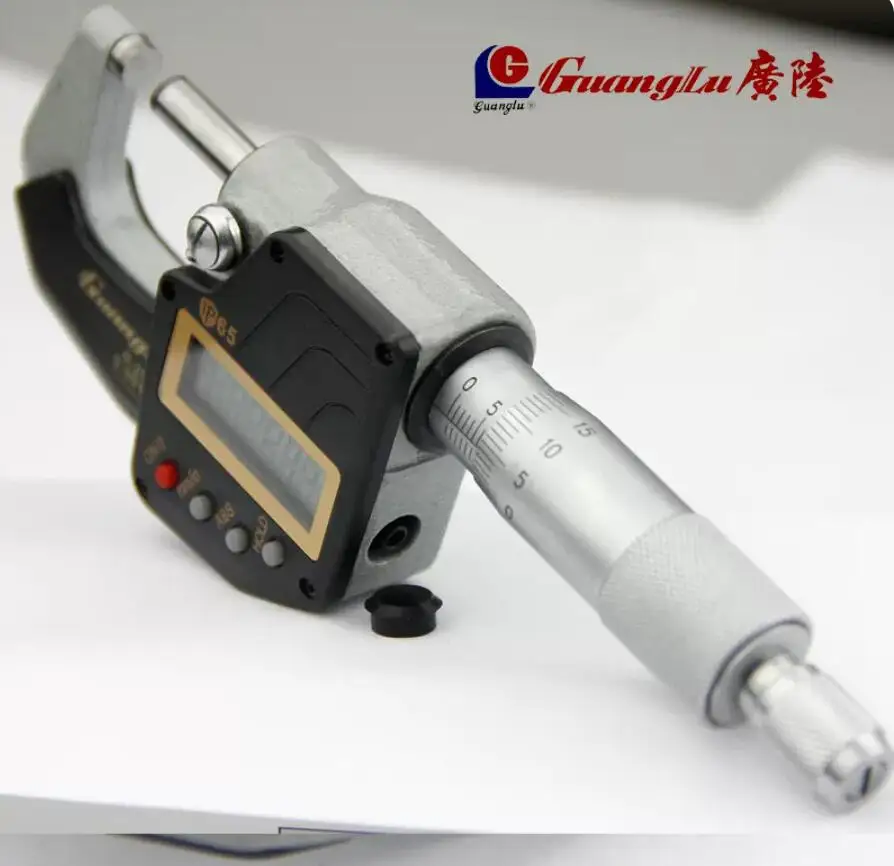 Цифров микрометър висока точност Guanglu със защита IP65, твердосплавная измервателна повърхност, мм/инч,0-25 25-50 50-75 75-100 100- 125 мм Изображение 4