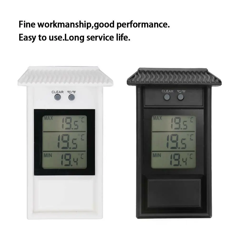 Цифров термометър за контрола на температурата в помещения и на улицата -20 ~ 50 ℃ Максимален и минимален термометър за градина и оранжерия Изображение 4