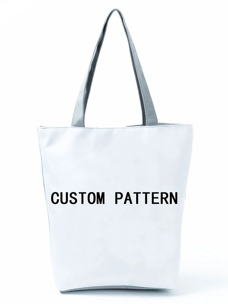 Чанта с принтом от павлиньих пера, Сгъваема Дамски зелена чанта през рамо, Класическа чанта за еднократна употреба за пазаруване с индивидуален дизайн Изображение 4