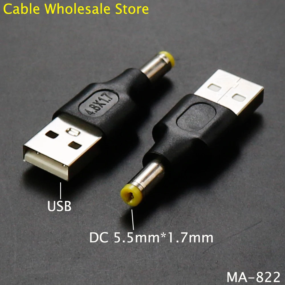 1бр USB 2.0 Съединители на Захранване Конвертор 5,5*2,5 мм 5,5x2,1mm 4,8x1,7 мм 4,0 *1,7 mm 5,5*1,7 mm 2,5*0,7 мм 3,0*1,1 мм Жак адаптер за постоянен ток Изображение 5
