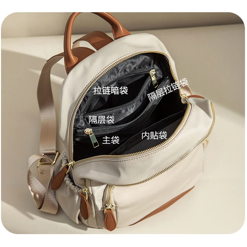 2023 Нови Модни Дамски Раници, Ежедневни Благородна Оксфорд дамска чанта, Корейски Ученическа раница, чанта за лаптоп Изображение 5