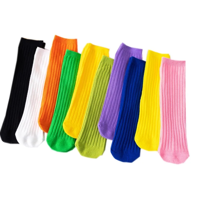 3 чифта чорапи за момчета и момичета, Детски памучни чорапи с дрямка, Детски чорапи с ярки цветове, пролет-есен, от 2 до 10 години Изображение 5