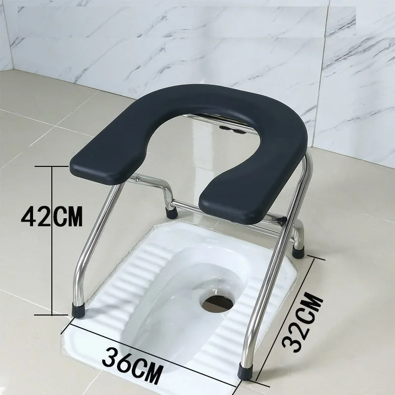 U-Образна Сгъваем Стол За бременни-Възрастни Хора Стол за тоалетна Стол От неръждаема стомана Стол за тоалетна демократ и Тоалетна Изображение 5
